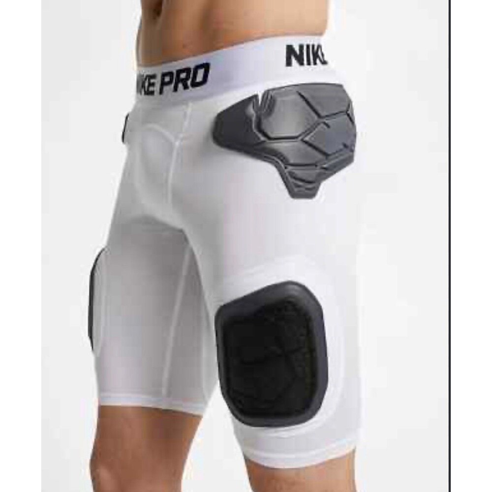 Nike Pro HyperStrong Padded Football Shorts Men’s Medium White Thigh Hip Protect